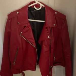 Zara faux leather moto